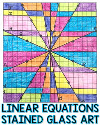 Graphing And Writing Linear Equations Art Activity Graphing Linear Equations Equations Linear Equations