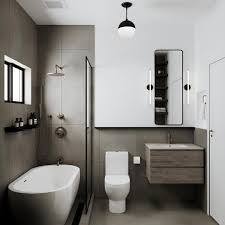 Modern Bathtub With Rain Shower And Clear Glass Partition In 2020 Full Bathroom Remodel Small Bathroom Interior Small Bathroom Layout