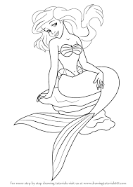 Outline mermaid tail isolated on white background. Learn How To Draw A Mermaid Sitting On A Rock Mermaids Step By Step Drawing Tutorials