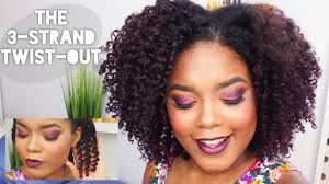 Natural light blonde hair in a half twist. 3 Strand Twist Out Hairstyle On Natural Hair Youtube