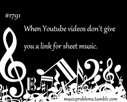 Actually I Ve Only Ever Seen One Video That Had A Link To Download A Pdf Of The Sheet Music But I Would Love It If More Band Jokes Band Problems