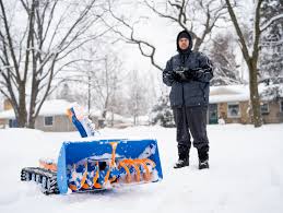 A machine that clears snow from a. Thanks Snowbot 3d Printed Snowblower Makes Shovels Obsolete Mpr News