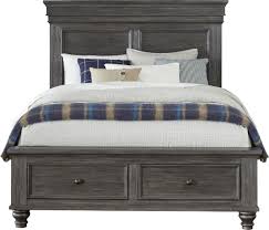 Upholstered and tufted or expertly finished to bring out the wood grain, our king storage bedroom sets have just the style for you. Lake Town Gray 3 Pc King Panel Bed With Storage Rooms To Go