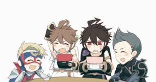 Kid Icarus X Fire Emblem Pit Dark Pit Cyrus And Lutz This Is So Cute Because They Are The Same Voice Actors Fire Emblem Fire Emblem Fates Kid Icarus