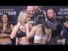 Paige vanzant and rachael ostovich have spoken out on their upcoming bkfc clash. Ufc Brooklyn Paige Vanzant Vs Rachael Ostovich Weigh In Staredown Mma Fighting Youtube