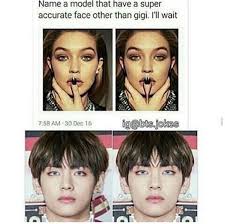 Kim Taehyung Beats Gigi Any Day Bts Memes Bts Funny Bts Taehyung