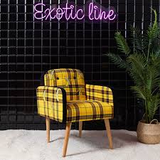 Yellow Retro Chair With Embroidery Scottish Accent Chair Etsy Retro Chair Boho Dining Chairs Accent Chairs