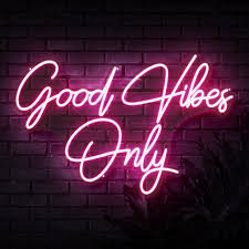 Good vibes only neon sign. Good Vibes Only Neon Sign Sketch Etch