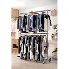Portant Pliable Chrome Hauteur Reglable L150 Cm Portant Vetement Vetements Barre De Penderie