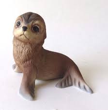 Vintage Walrus Figurine Ceramic Animal Figure No 7974 Rsl 1978 Artist R J Brown Ceramic Animals Animal Figures Figurines