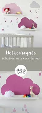 Wolken Kinderzimmerdeko Mit Wandtattoos Passend Fur Die Ikea Bilderleisten Im Set Sind 3 Wolken Und Viele Tropfen E Wandtattoo Wolken Rosa Wolken Bild Leiste