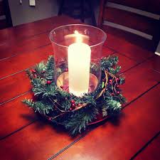 Diy Christmas Centerpiece Red Charger Plate Garland Cranberry Garland Glass Hurricane Cand Christmas Centerpieces Diy Christmas Centerpieces Christmas Diy