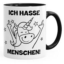 Moonworks Tasse Einhorn Spruch Ich Hasse Menschen Kaffee Tasse Trend Geschenk Kollegin Moonworks Keramik Online Kaufen Otto