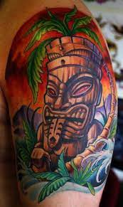 Tiki Tattoos Tiki Tattoo Tropical Tattoo Tiki Art