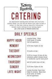 Check spelling or type a new query. Twisted Rooster Menu Nutrition