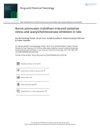 Jul 15, 2020 · photos 1. Pdf Boron Attenuates Malathion Induced Oxidative Stress And Acetylcholinesterase Inhibition In Rats
