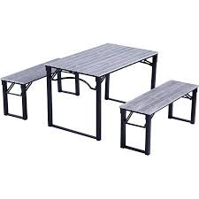 Mainstays Talan Faux Wood Folding Picnic Table And Bench Set Walmart Com Folding Picnic Table Table And Bench Set Picnic Table