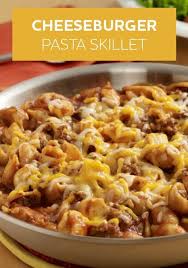 Ground Beef Seasoned Tomato Sauce Pasta Ketchup And Cheese Make Up This Yummy Cheeseburger Pasta Skillet Try This Cheeseburger Pasta Skillet Pasta Recipes