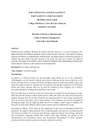 An academic concept paper is a brief summary of a research project written by a university student who is about to conduct a certain research. Doc Conceptual Paper Port Safety Vs Port Security Jue Bella Academia Edu