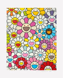 Takashi Murakami A Little Flower Painting Pink Purple And Many Other Colors Ed 100 Platinum 2018 In 2020 Murakami Flower Flower Painting Takashi Murakami Art