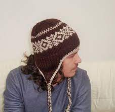 Wool Mens Hats Winter Men S Hat With Ear Flaps In Brown Etsy