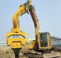 High Frequency Hydraulic Vibration Pile Hammer Vibrating I-Pile Driving Arm  Excavator High Frequency Hydraulic Pile Driver