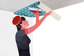 Tapete von rigips entfernen tapete ablosen rigips vlies. Wie Tapeziere Ich Die Decke Tapezieranleitungen Service Tapeten Der 70er