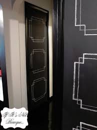 If It S Not Baroque Chalkboard Interior Doors Hallway Reveal Part 1 Doors Interior Black Interior Doors Door Paint Design