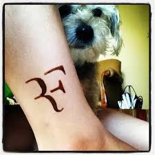 Removed from the context of federer actually wearing it, it's kind of illegible and looks weirdly like a. Roger Federer Logo Done With Henna And Sammy Roger Federer Logo Roger Federer Tattoos