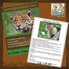 Rainforest Animal Research Pages Information About 26 Animals That Live In The Rainforest Great For Elementar Science Literacy Rainforest Animals Rainforest