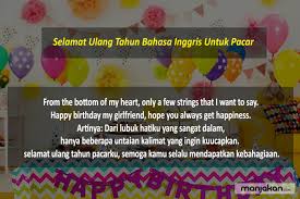 Namun, akan lebih bermakna jika kamu menyampaikannya secara langsung. Ucapan Selamat Ulang Tahun Bahasa Inggris Untuk Pacar Beserta Artinya