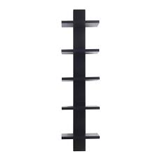Sophisticated floating shelf placement best. Spine Wall Book Shelves Stylish And Functional Black Proman Products Target