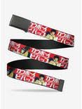 Cowboy Bebop Spike & Faye Back to Back & Logo Red White Flip Web Belt