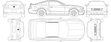 Blueprint Of A Ford Mustang 4 Ford Mustang 2006 Ford Mustang Ford Mustang V6