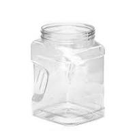 64 Oz Clear PET Clear Plastic Jars – 6 Pack
