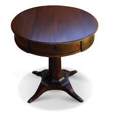 This drum coffee table features an inverted mushroom shape and has a bit lighter than. 18th Century Regency Oval Drum Table With Side Drawers And Brass Lion Feet For Sale At Pamono