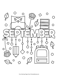 Winter makes you difficult to go out or hold an activity outside. September Coloring Page Free Printable Pdf From Primarygames