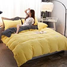 Great duvet cover, one minor flaw. Hot Sale 3 4 Pcs Ab Sided Thicken Corduroy Velvet Winter Bedding Set Full Queen King Size Duvet Cover Full Bedding Sets King Size Duvet Covers King Size Duvet