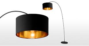 sweep staande lamp in matzwart met koper made com lamp arc floor lamps copper floor lamp