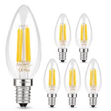 Albrillo 6er Pack 4w E14 Led Kerze Lampe Für Kronleuchter E14 Glühfaden Retrofit Classic Ersetzt 40w Glühlampe Warmweiß 2700k Energiesparlampe