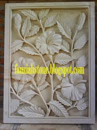 Jasa lukisan tembok lukisan dinding 3 d mural motif 3 dimensi daun. Relief Relief Batu Alam Ukiran Dekorasi
