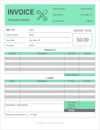 Free Contractor Invoice Template Pdf Word Excel