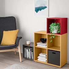 Eket Cabinet With 4 Compartments Golden Brown Ikea Eket Flexible Furniture Ikea Eket