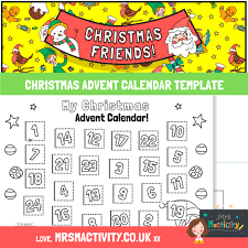 Advent Calendar Printable Mrs Mactivity