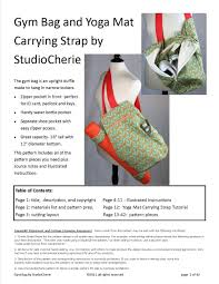 Gym Bag Sewing Pattern And Yoga Mat Carrying Strap Project Etsy Bag Patterns To Sew Yoga Mat Carrying Strap Gym Bag
