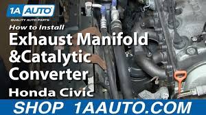 How To Install Replace Exhaust Manifold And Catalytic Converter 1996 2000 1 6l Honda Civic Honda Civic Civic Car Maintenance