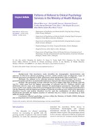 Hospital bahagia, the oldest psychiatric hospital in malaysia, is located here. Pdf Patterns Of Referral To Clinical Psychology Services In The Ministry Of Health Malaysia