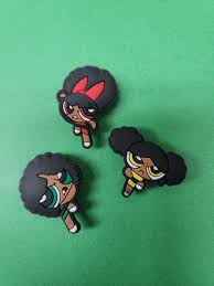 Black Powerpuff Croc Charms