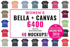 Bella Canvas 6400 Mockup Bundle Womens T Shirt 40 Mockups 259719 Mock Ups Design Bundles T Shirts For Women Bella Canvas Mocking