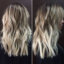 A Little Rooty With Bright Blonde Ends Highlights And Balayage With A Shadow Root And Lowlights Bright Blonde Blonde Hair Blue Eyes Makeup Blonde Hair Color